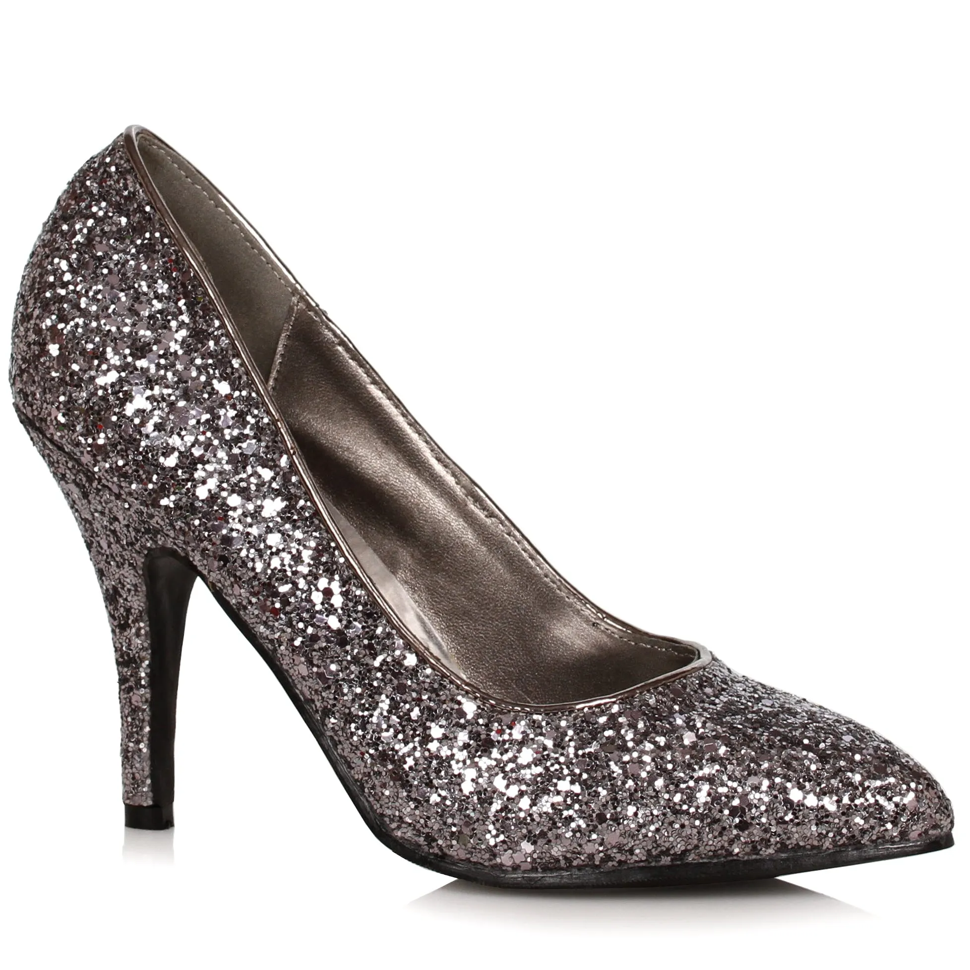 411-SHIMMER 4" Glamorous Glitter Pump