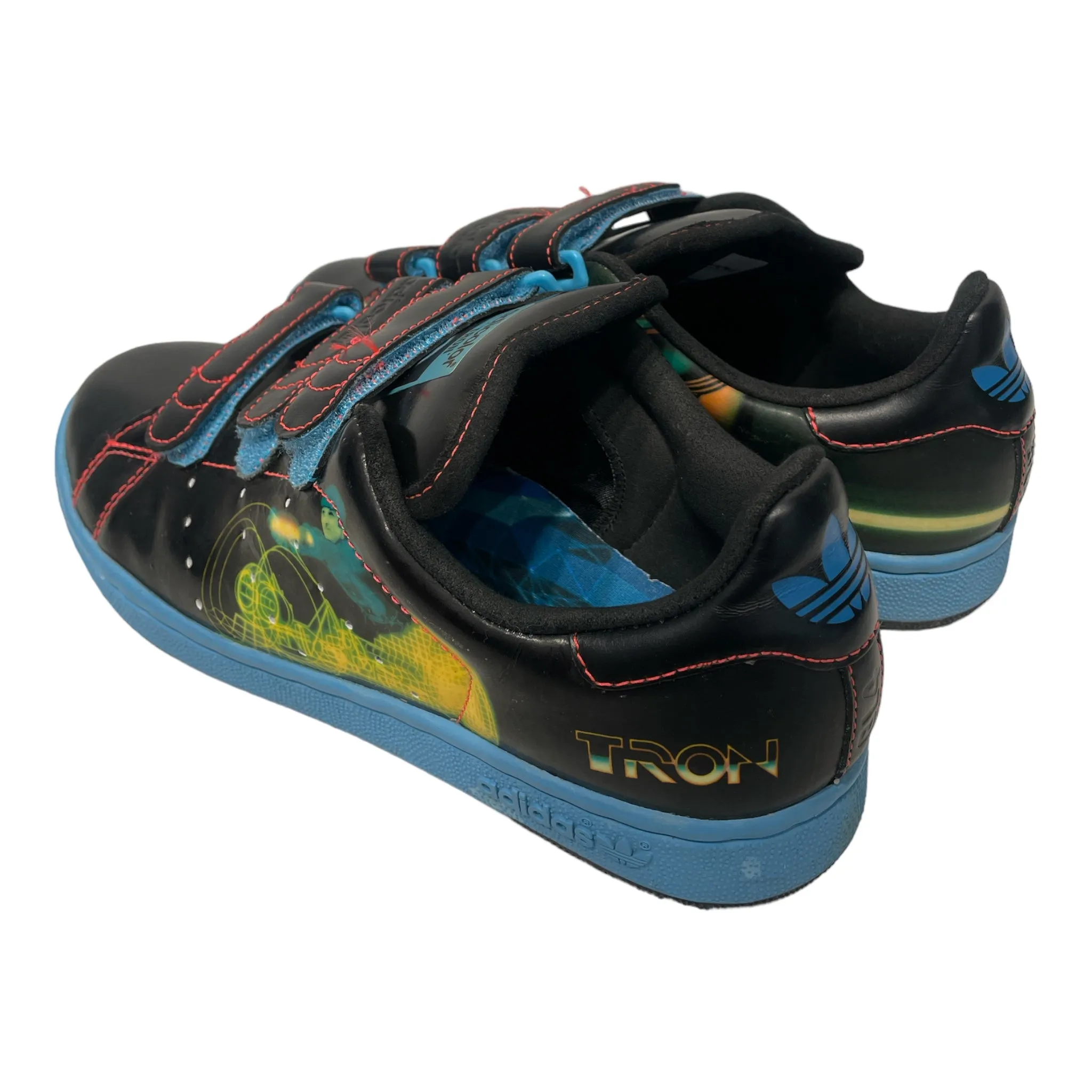 adidas/Low-Sneakers/US 7/Graphic/Leather/BLK/Tron