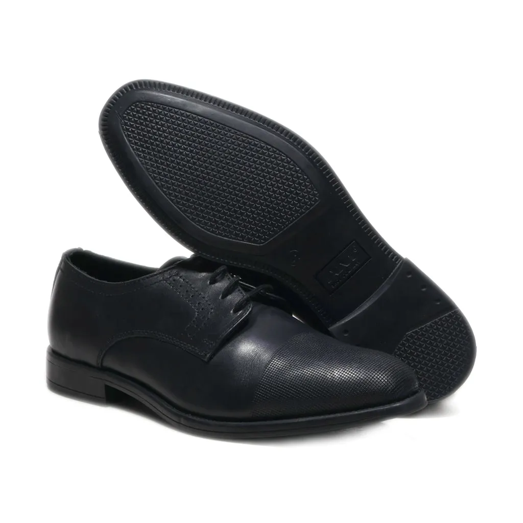 Am Shoe Company Derby Formal Lace Ups Leather Black Colour For Men