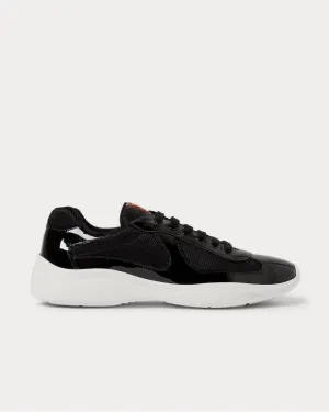 America's Cup Patent-Leather and Mesh  Black low top sneakers
