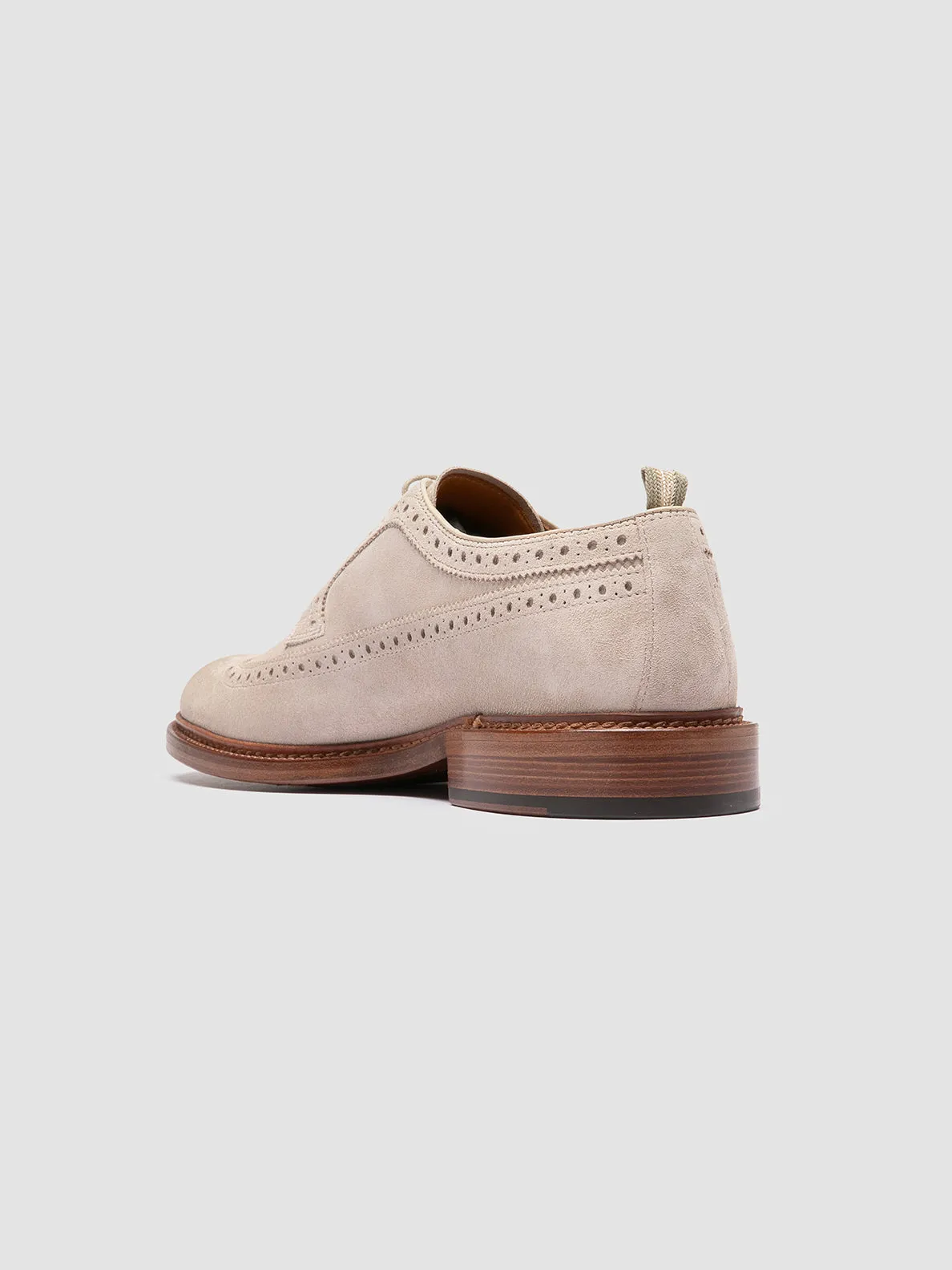 ASTON 003 - Ivory Suede Derby Shoes