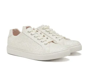 Athena White Glitter Ladies Pumps - Rainbow Club