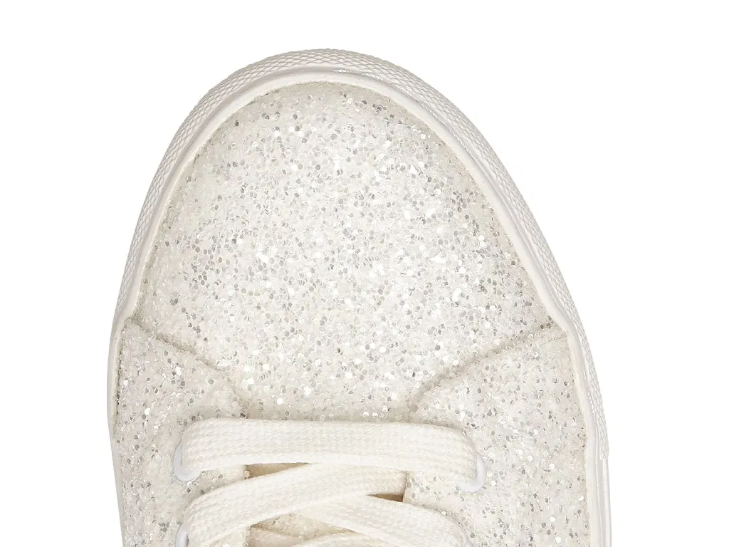Athena White Glitter Ladies Pumps - Rainbow Club