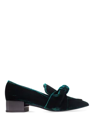Athene Velvet Classic Slipper | Green