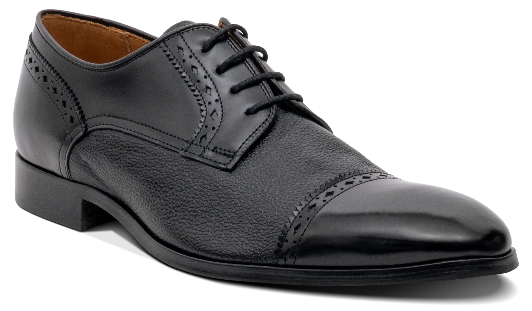 Barker Ashbourne Black Hi Shine/ Grain