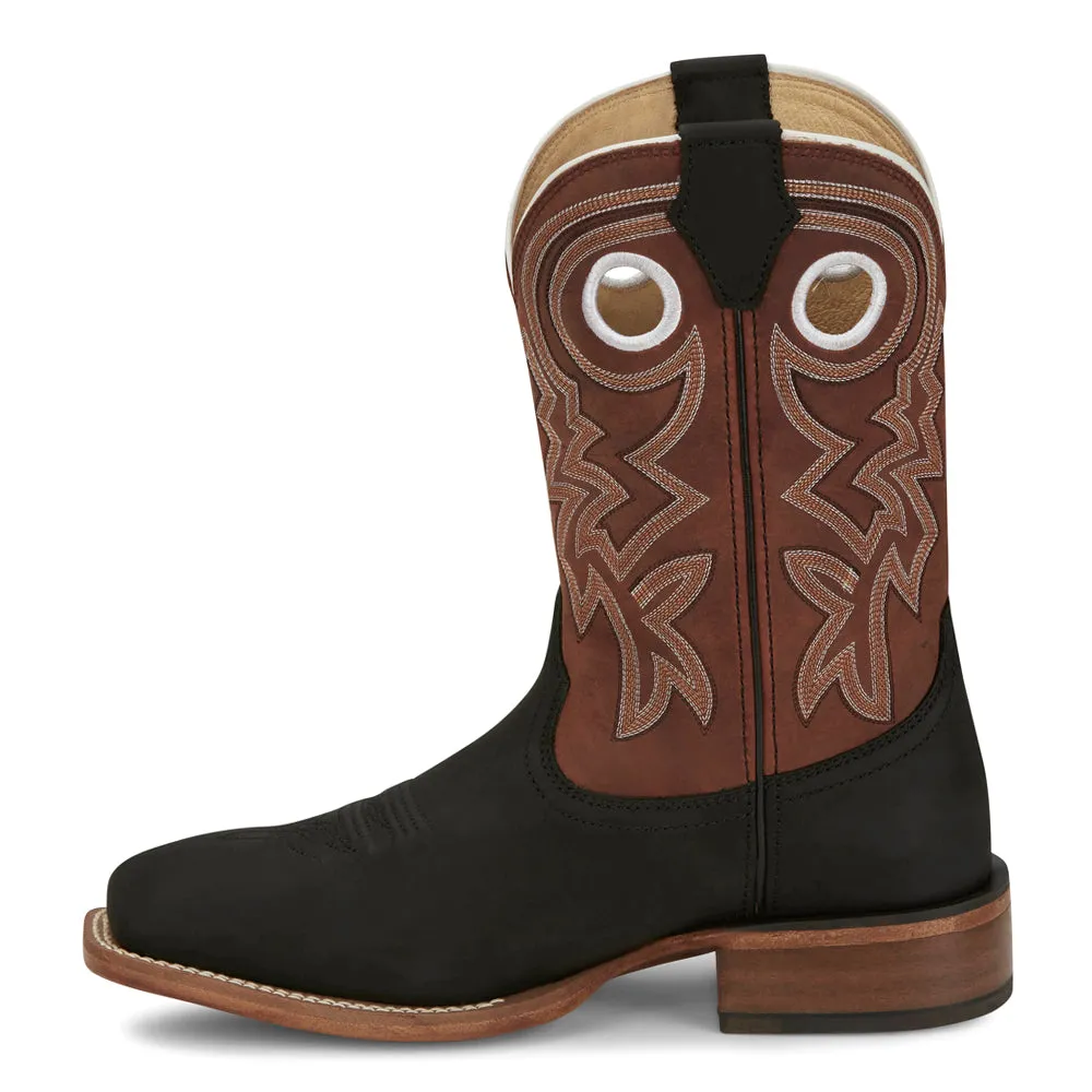 Big News Wide Embroidered Square Toe Cowboy Boots