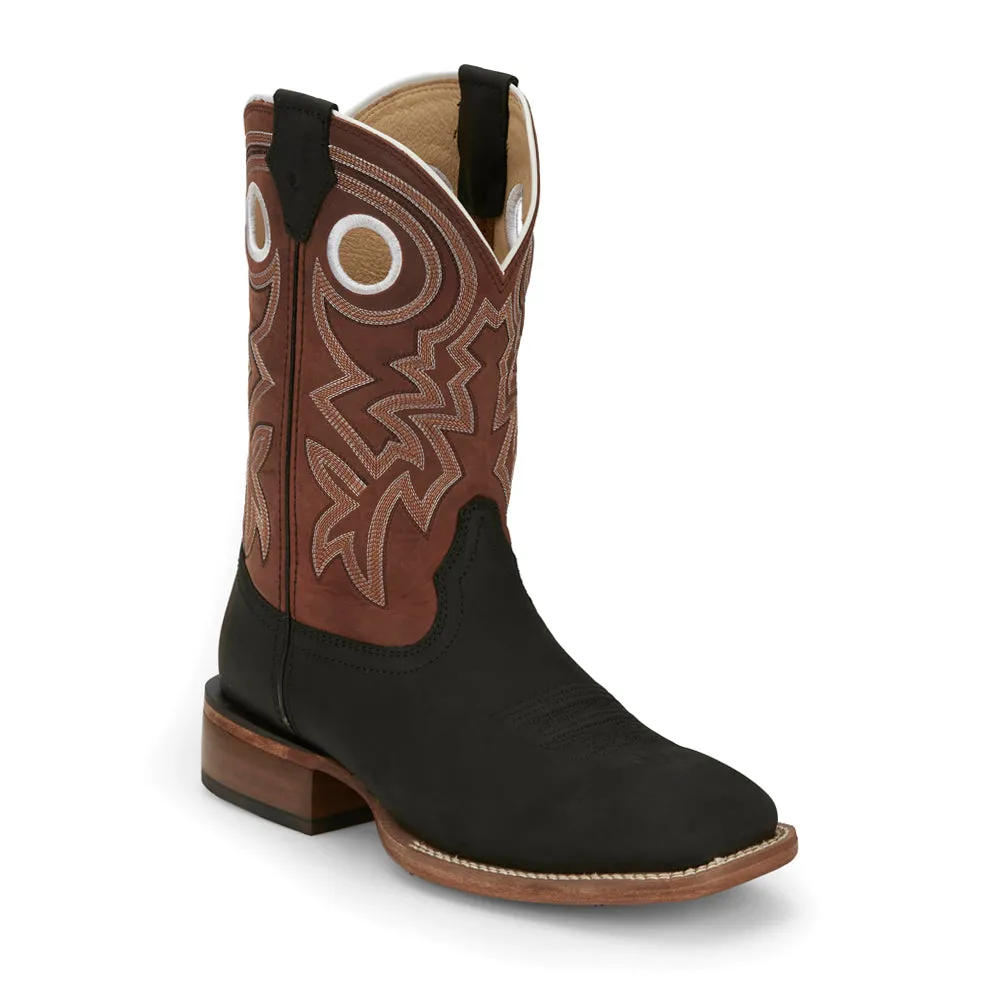 Big News Wide Embroidered Square Toe Cowboy Boots