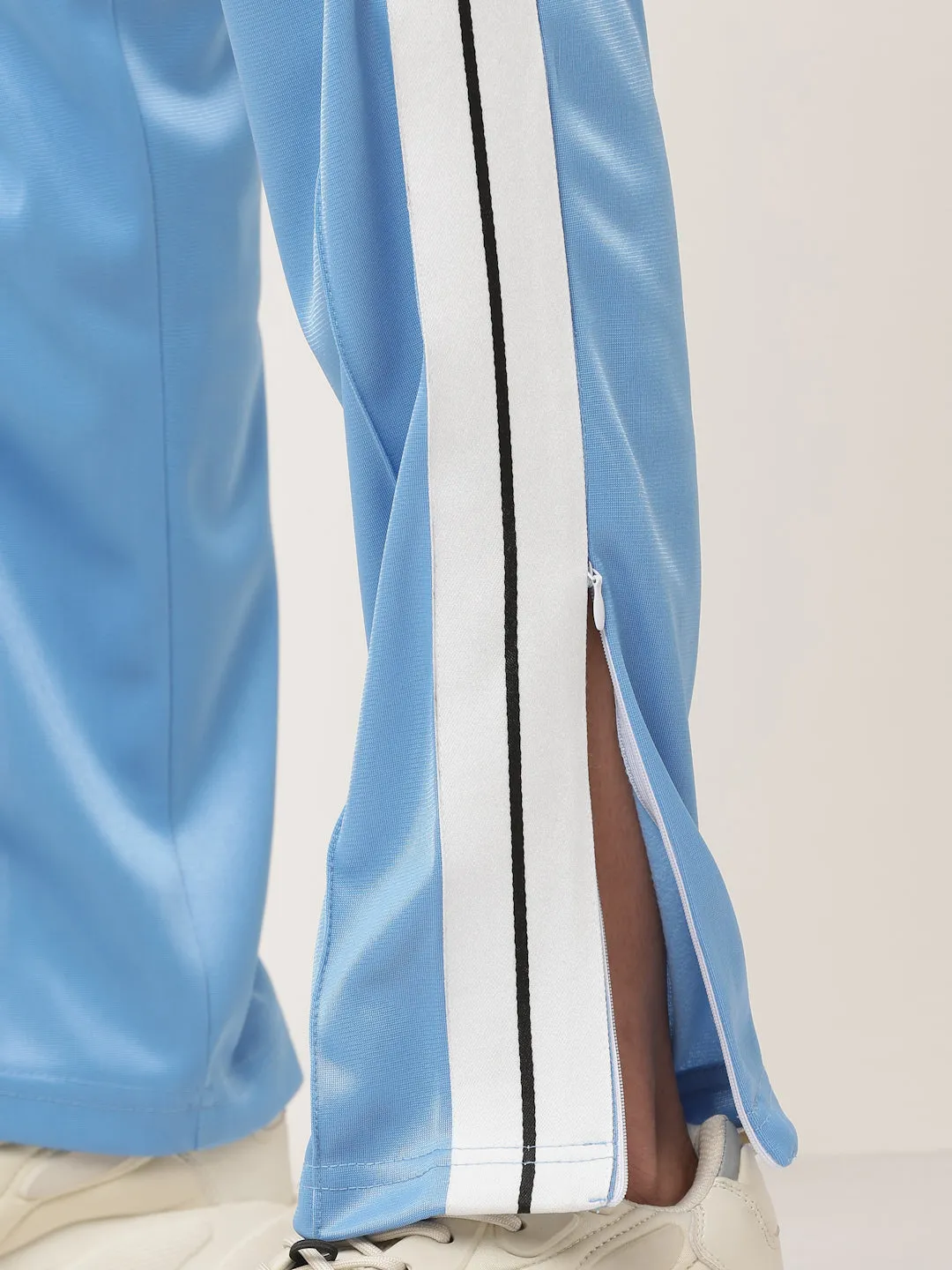 Blue Side tape straight fit track pants