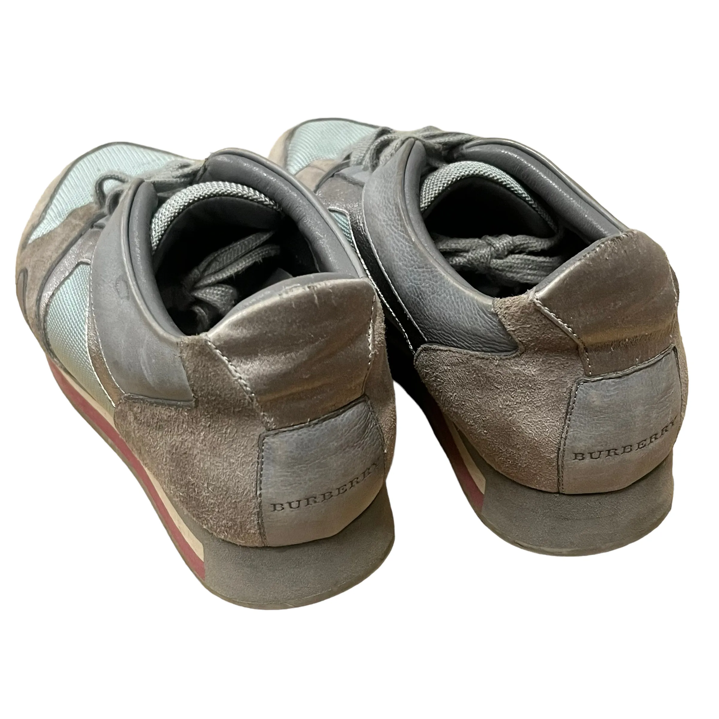 BURBERRY/Low-Sneakers/US 6.5/Leather/SLV/Field sneakers