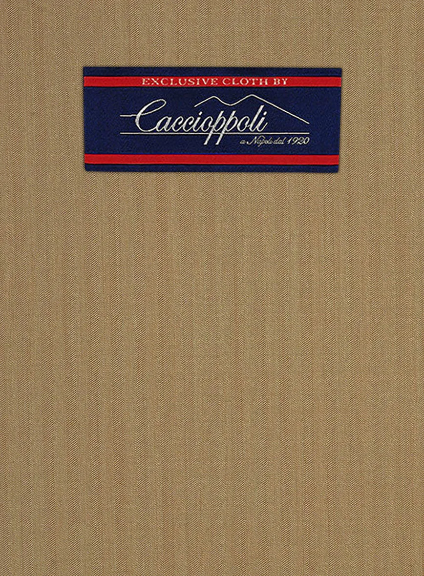 Caccioppoli Sun Dream Itodo Herringbone Wool Silk Suit