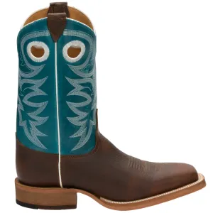 Caddo Embroidered Square Toe Pull On Cowboy Boots