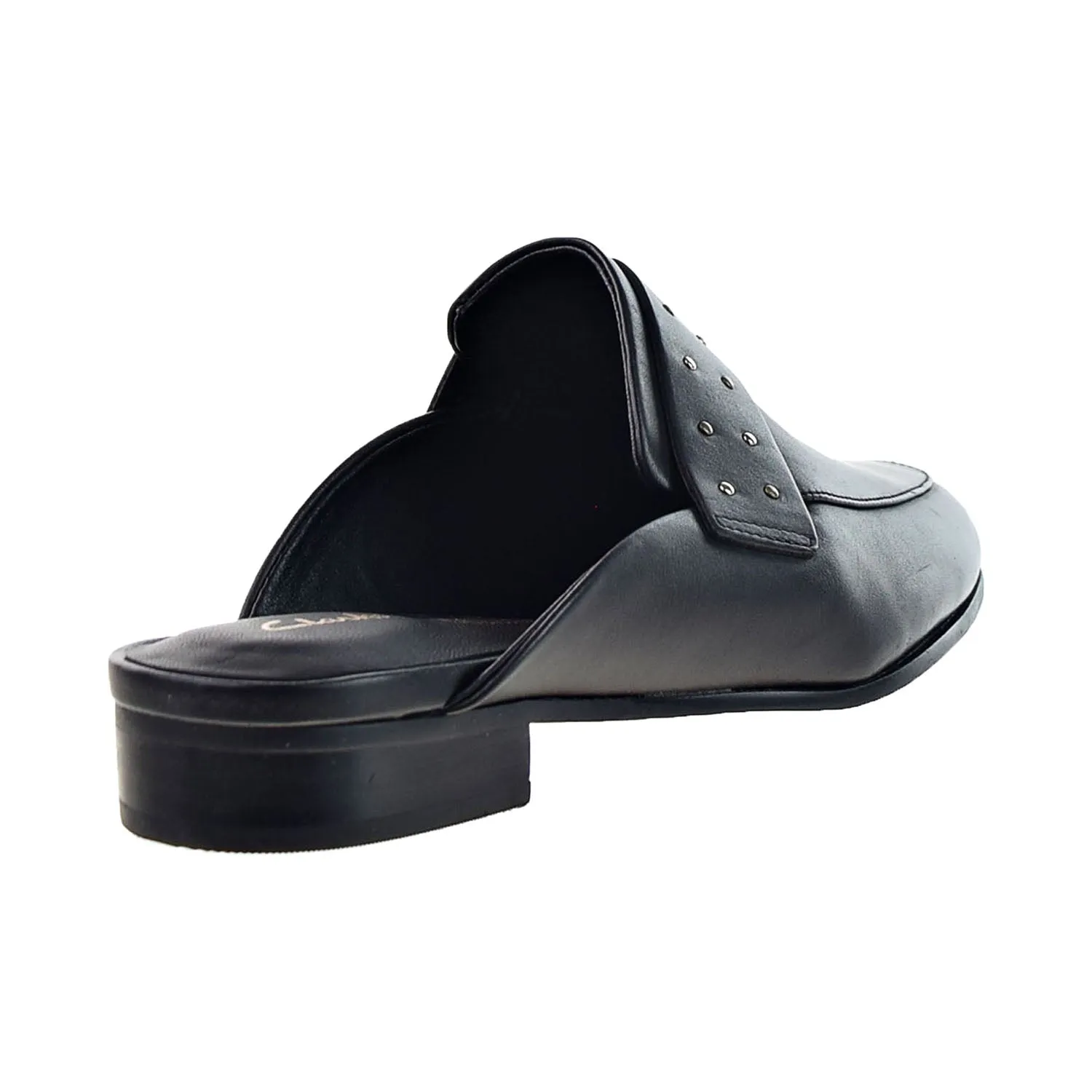 Clarks Pure Mule Women's Slip-on Dress Shoes Black Leather