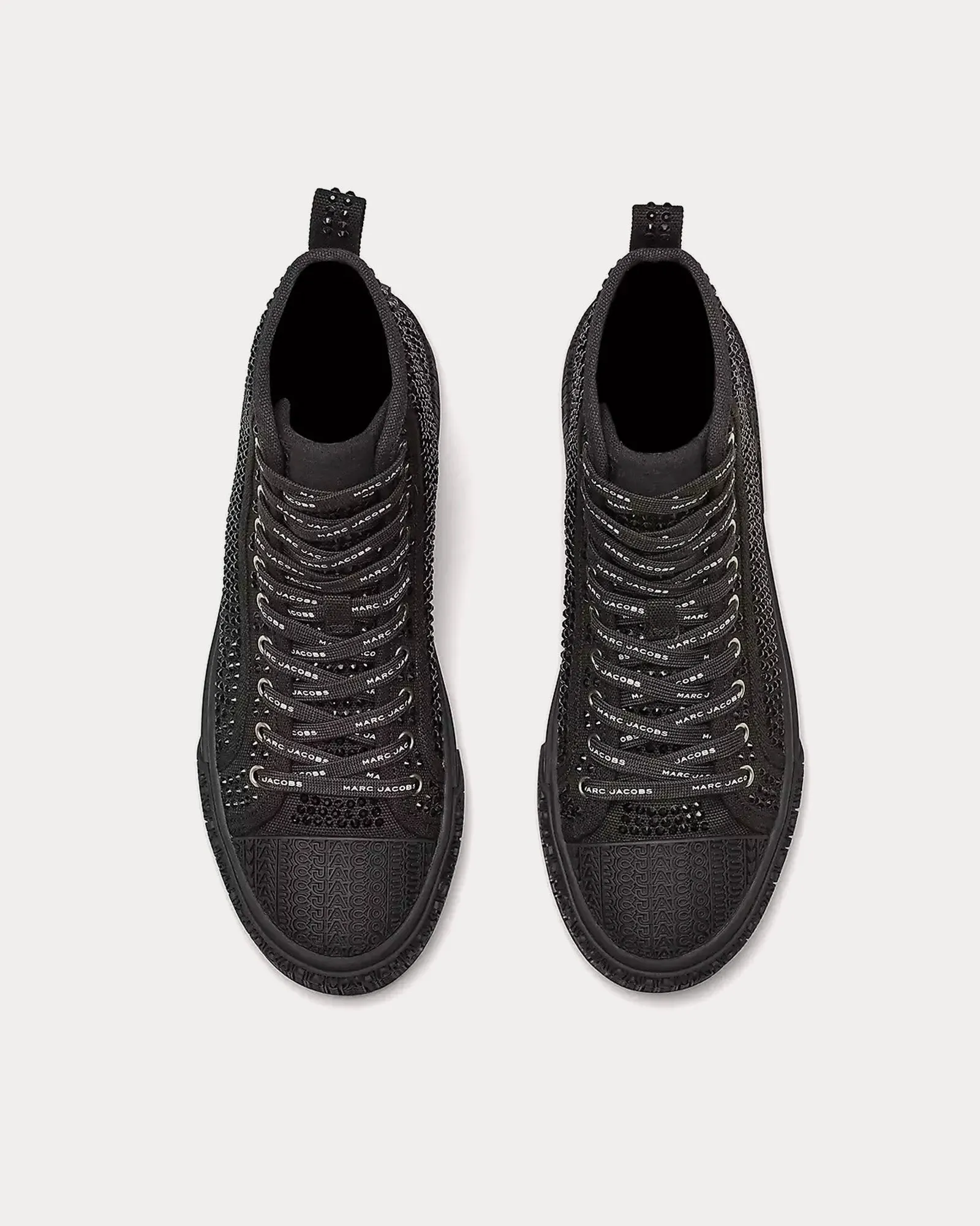 Crystal Canvas Black High Top Sneakers