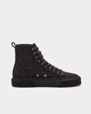 Crystal Canvas Black High Top Sneakers