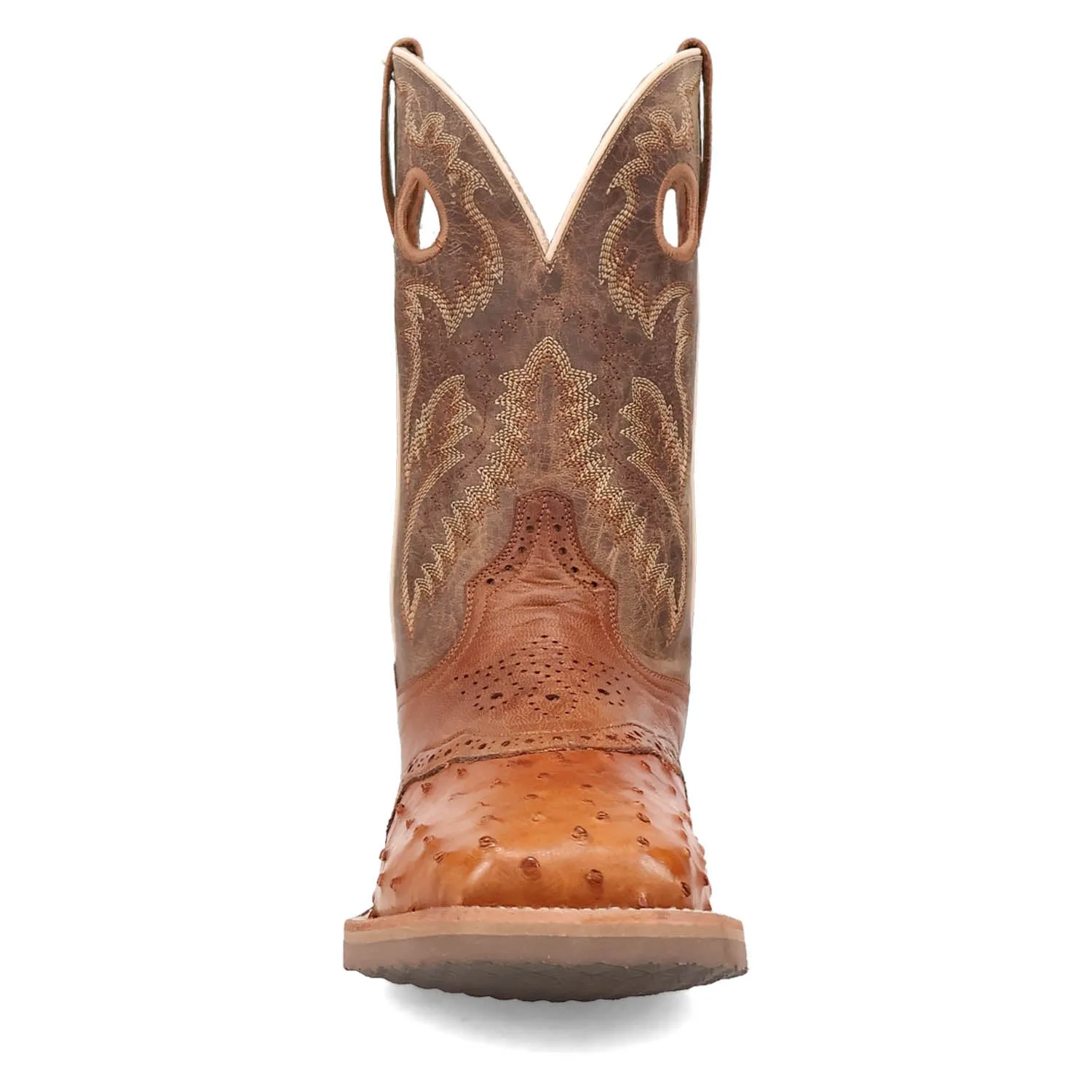 Dan Post Mens Martel Brown Full Quill Ostrich Cowboy Boots