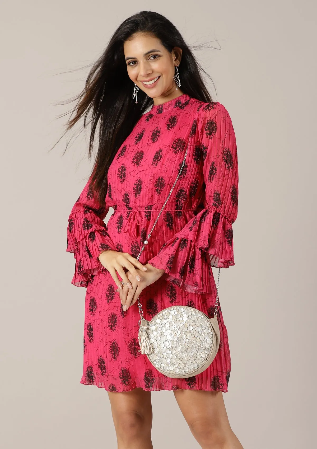 Dazzle - Pleated Chiffon Party Dress