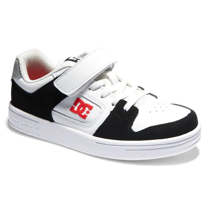 DC Manteca 4 Kids Shoe Black/White Bungee Lace