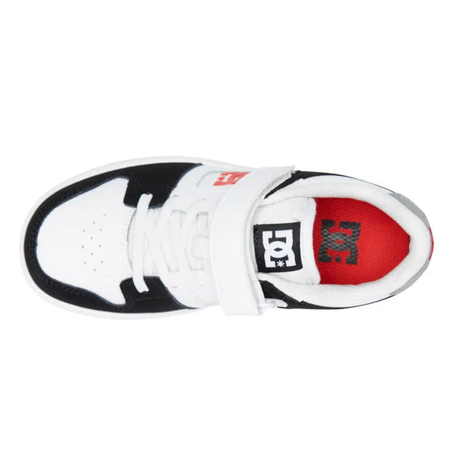 DC Manteca 4 Kids Shoe Black/White Bungee Lace