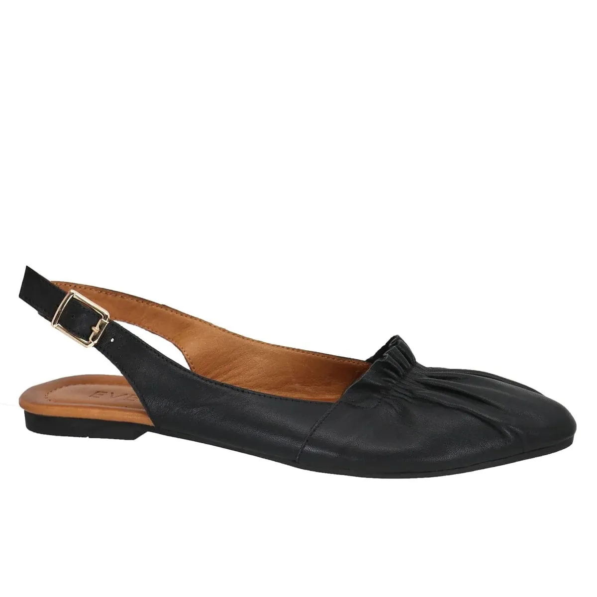 Everly Women's Laguna 01 Slingback Flats- Black