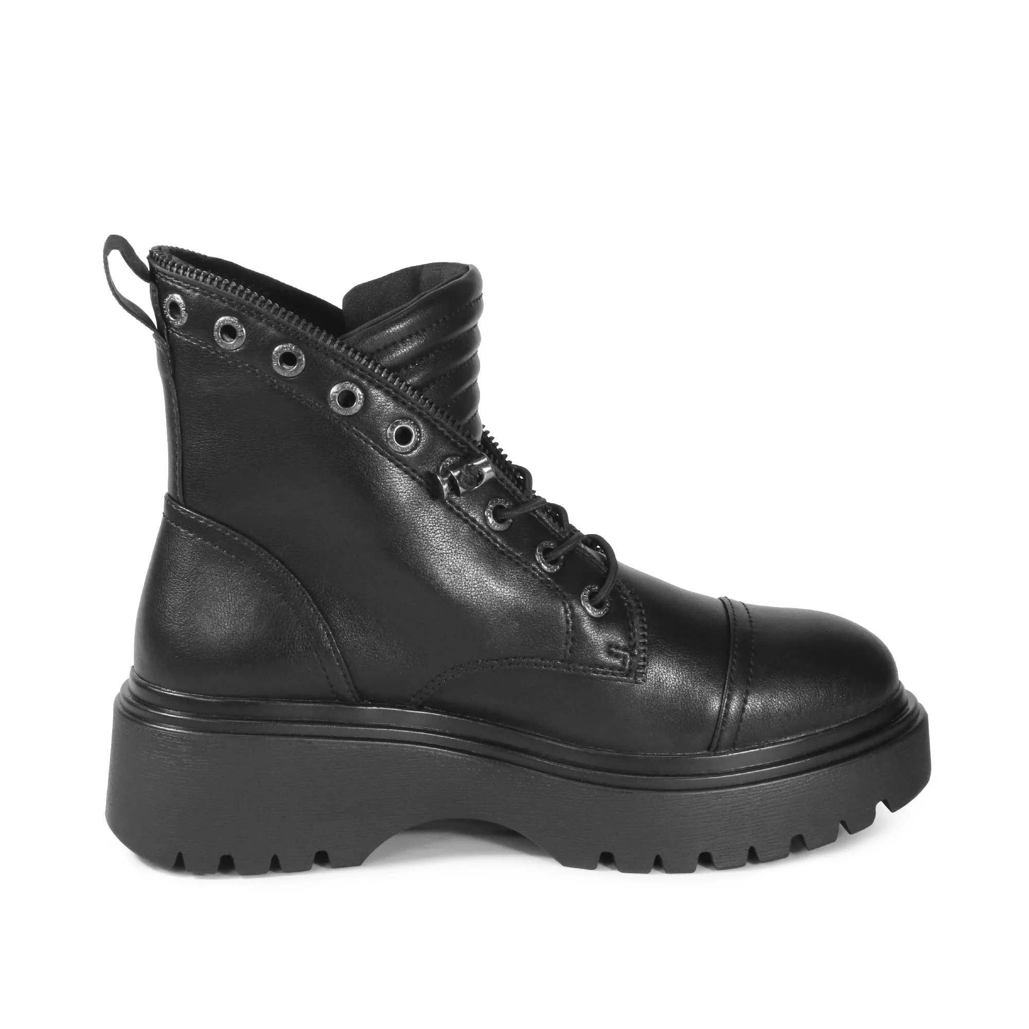 Firenze Platform Combat Boots (Nero)