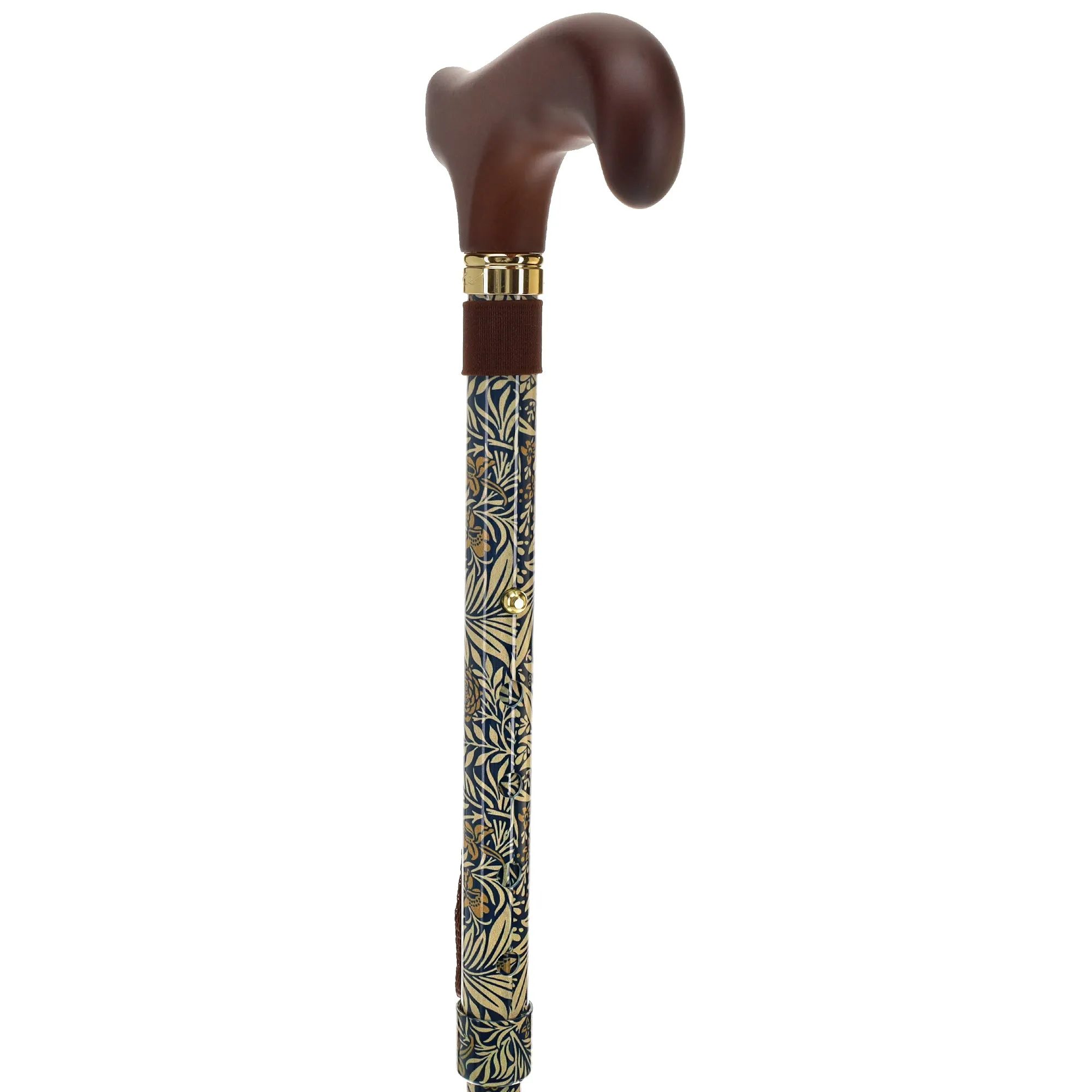Golden Petals FashionStix: Foldable Wood Derby Walking Cane