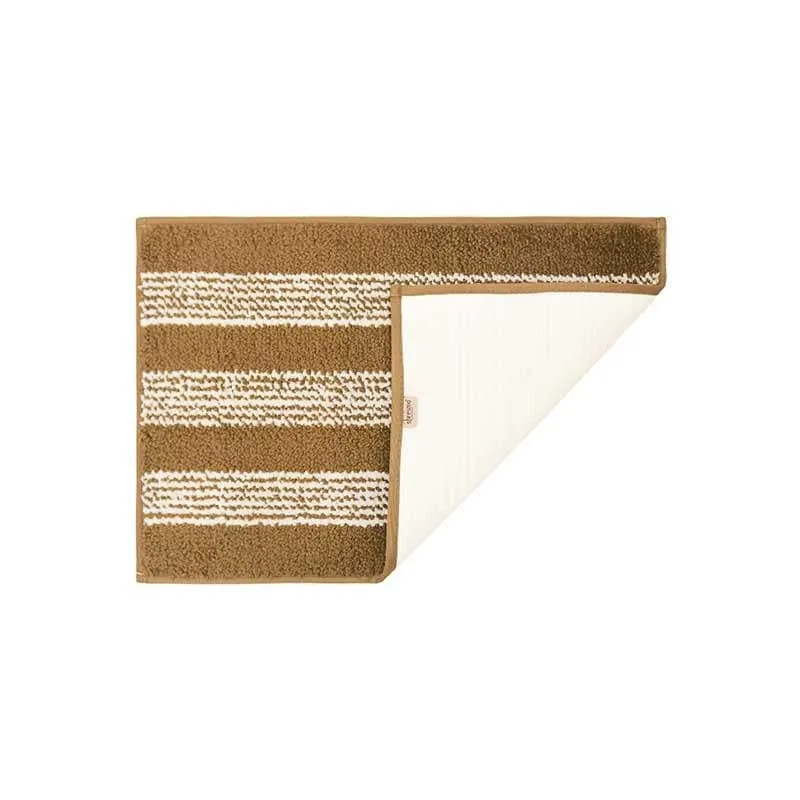 Golden Striped Microfiber Bathmat