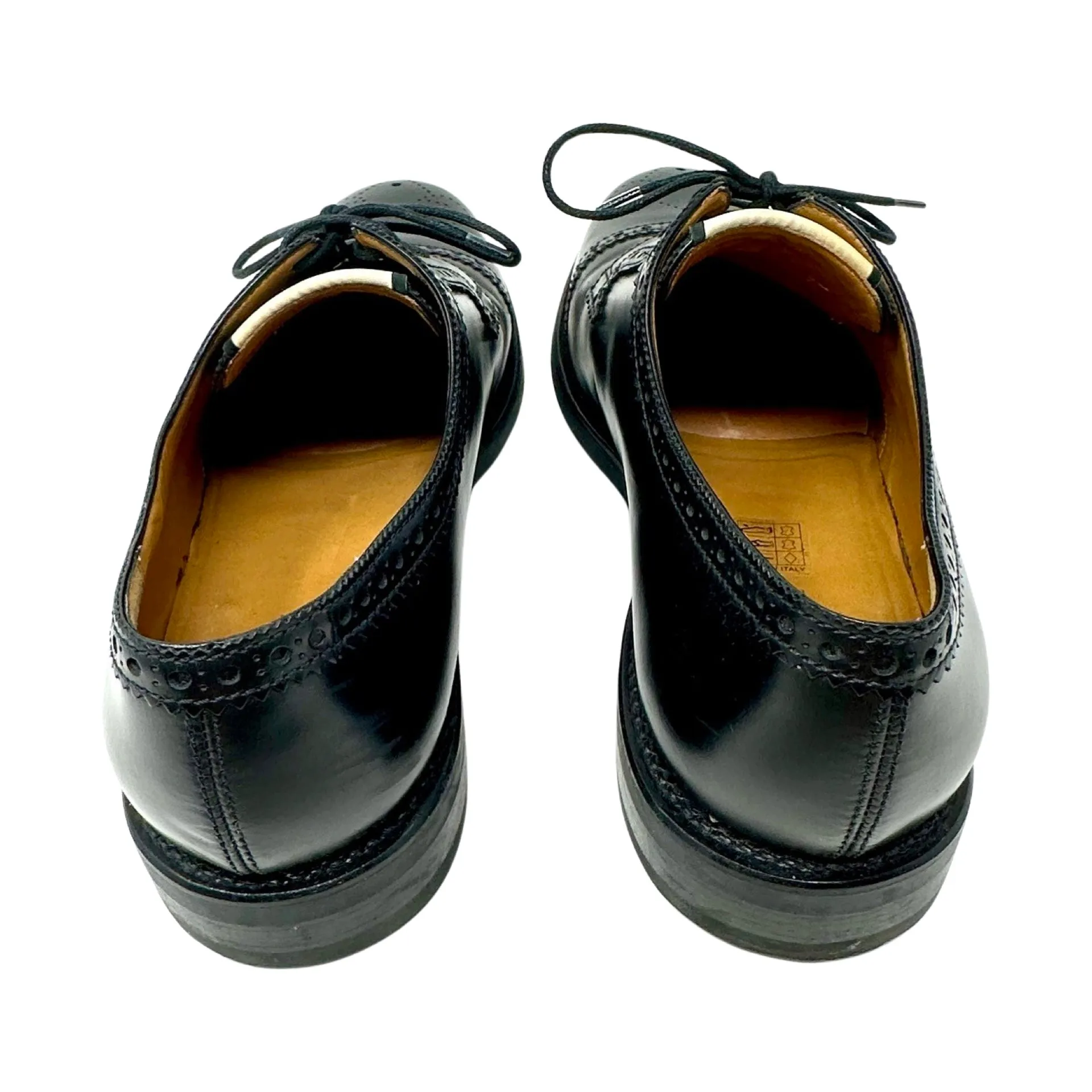 GUCCI Black Derby Mens Lace Up Dress Shoes 10