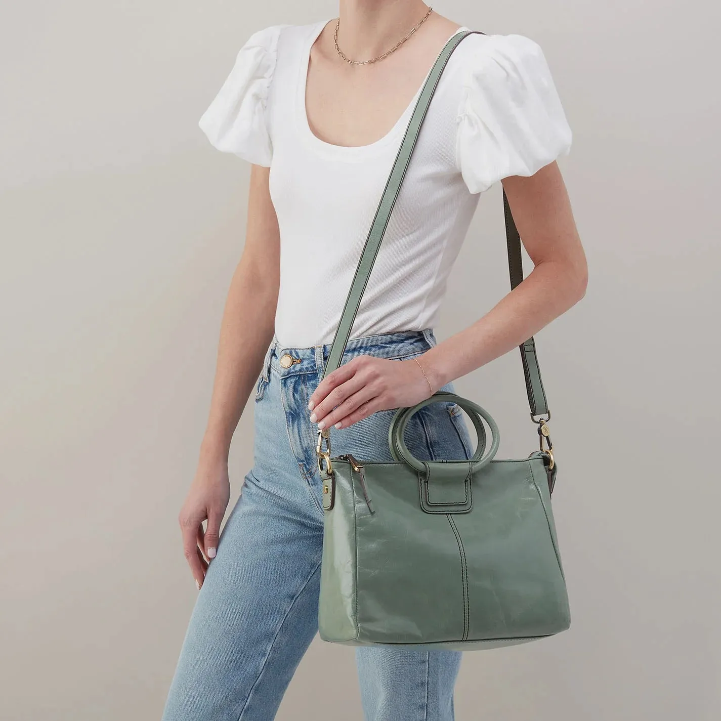 Hobo Sheila Medium Satchel - Jade