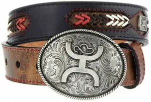 Hooey Youth Distressed Whipstitch Belt