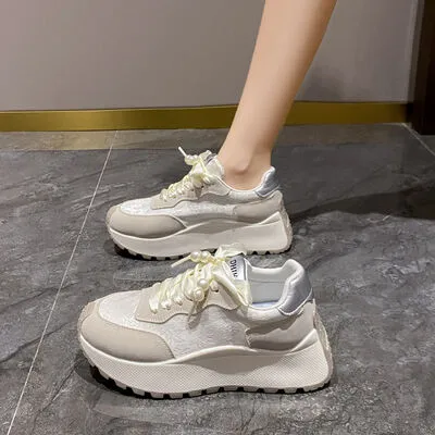 Lace Up Platform Athletic Sneakers