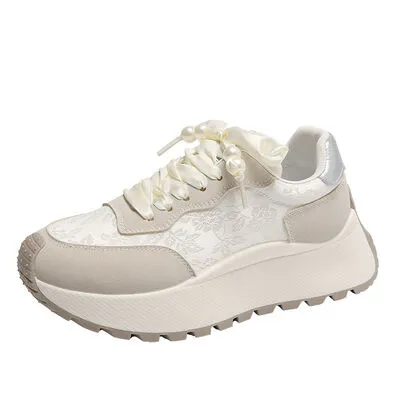 Lace Up Platform Athletic Sneakers