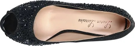 Lauren Lorraine Elissa Rhinestone Prom Peep Open Toe Formal Wedding Dress Pumps