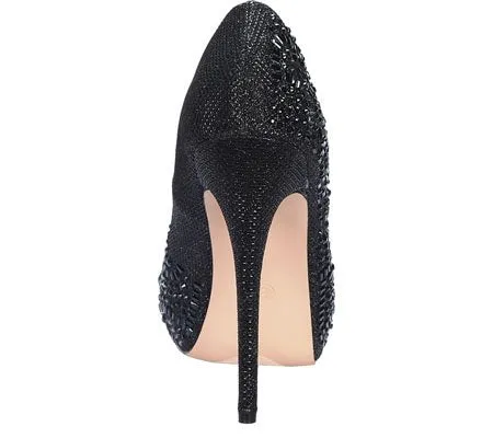 Lauren Lorraine Elissa Rhinestone Prom Peep Open Toe Formal Wedding Dress Pumps
