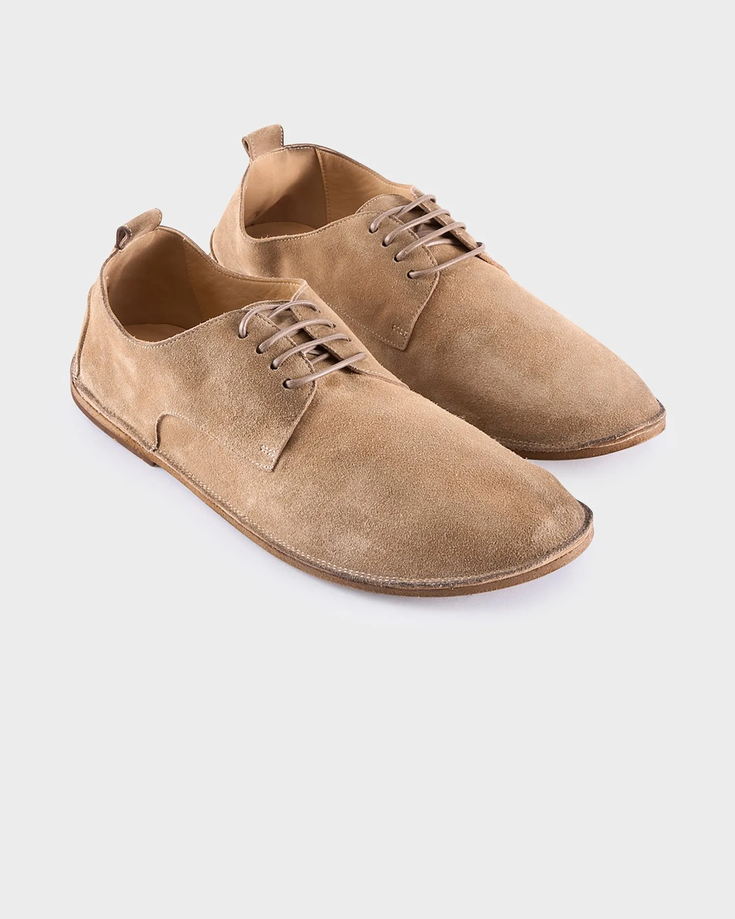 Light Brown Suede Derby Shoes
