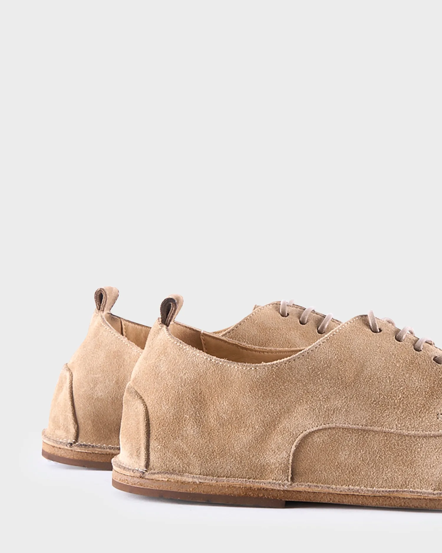 Light Brown Suede Derby Shoes