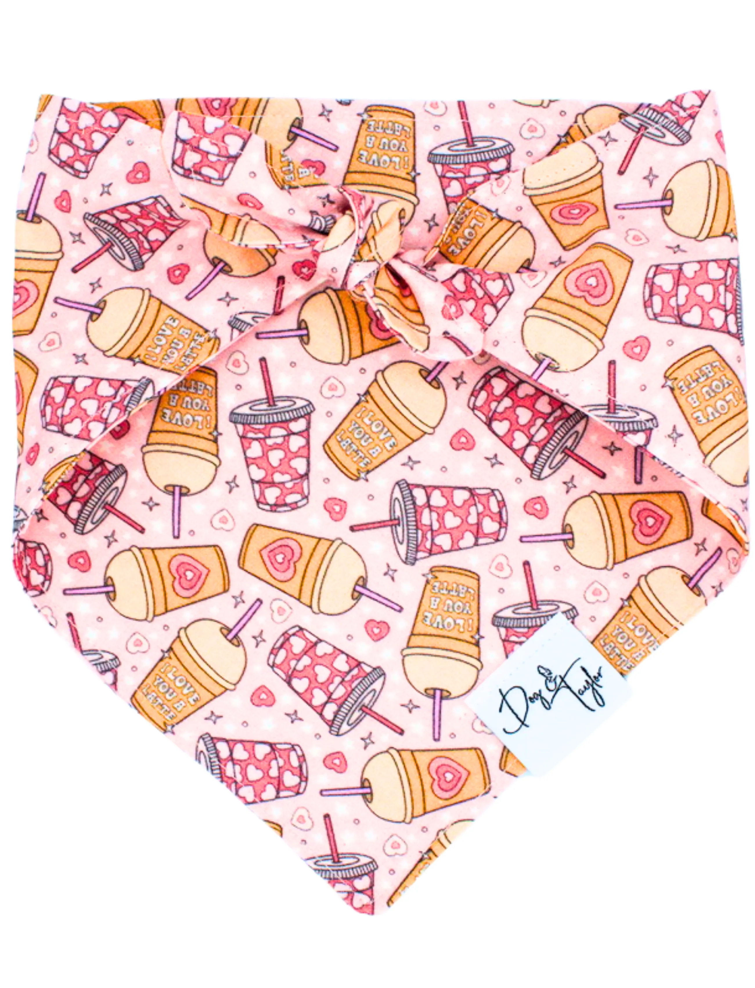 Love You A Latte Dog Bandana