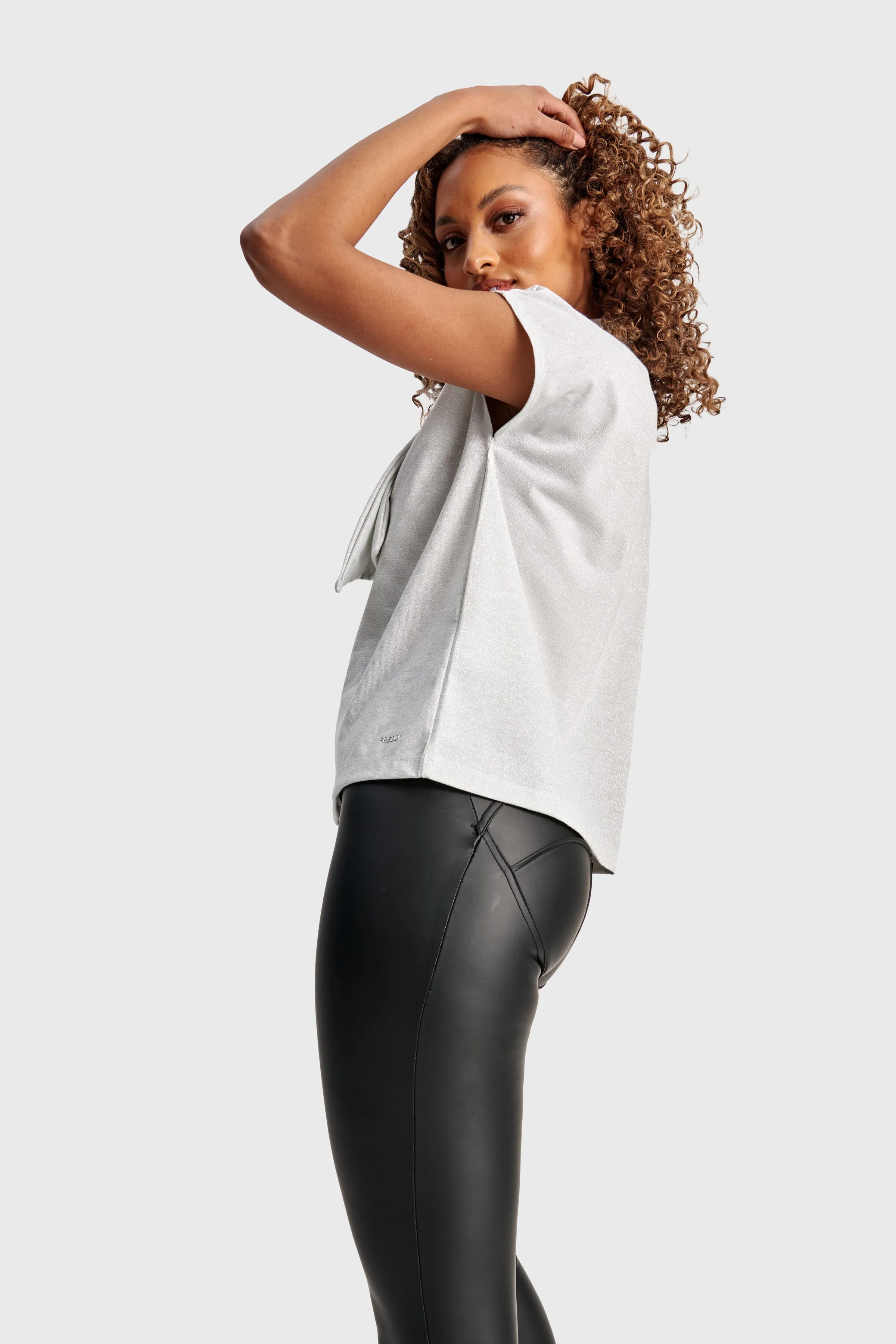 Lurex T Shirt - Silver