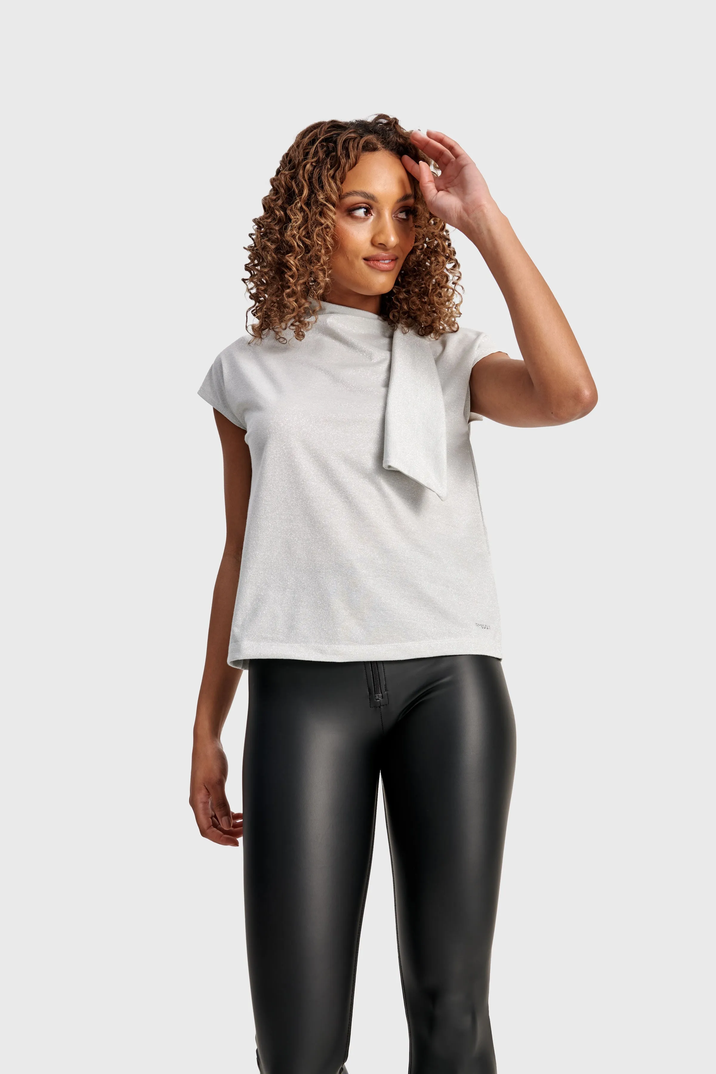 Lurex T Shirt - Silver