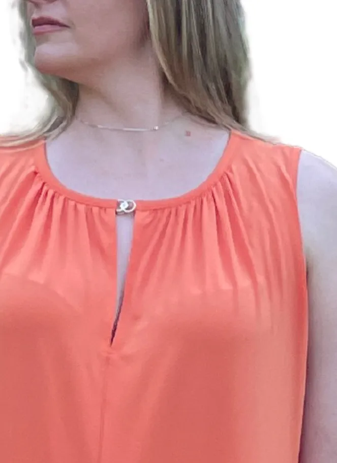 Maria Bellentani tangerine colour jumpsuit