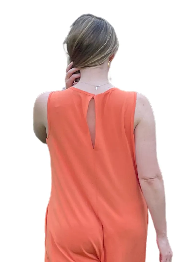 Maria Bellentani tangerine colour jumpsuit