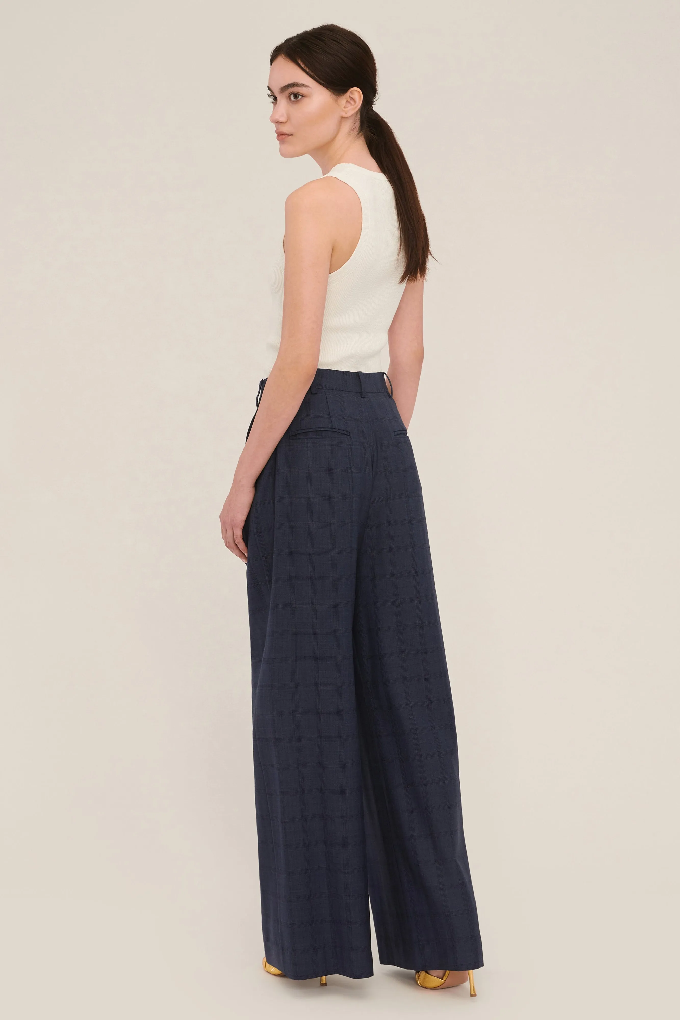 Palmer High Waist Wool Trouser