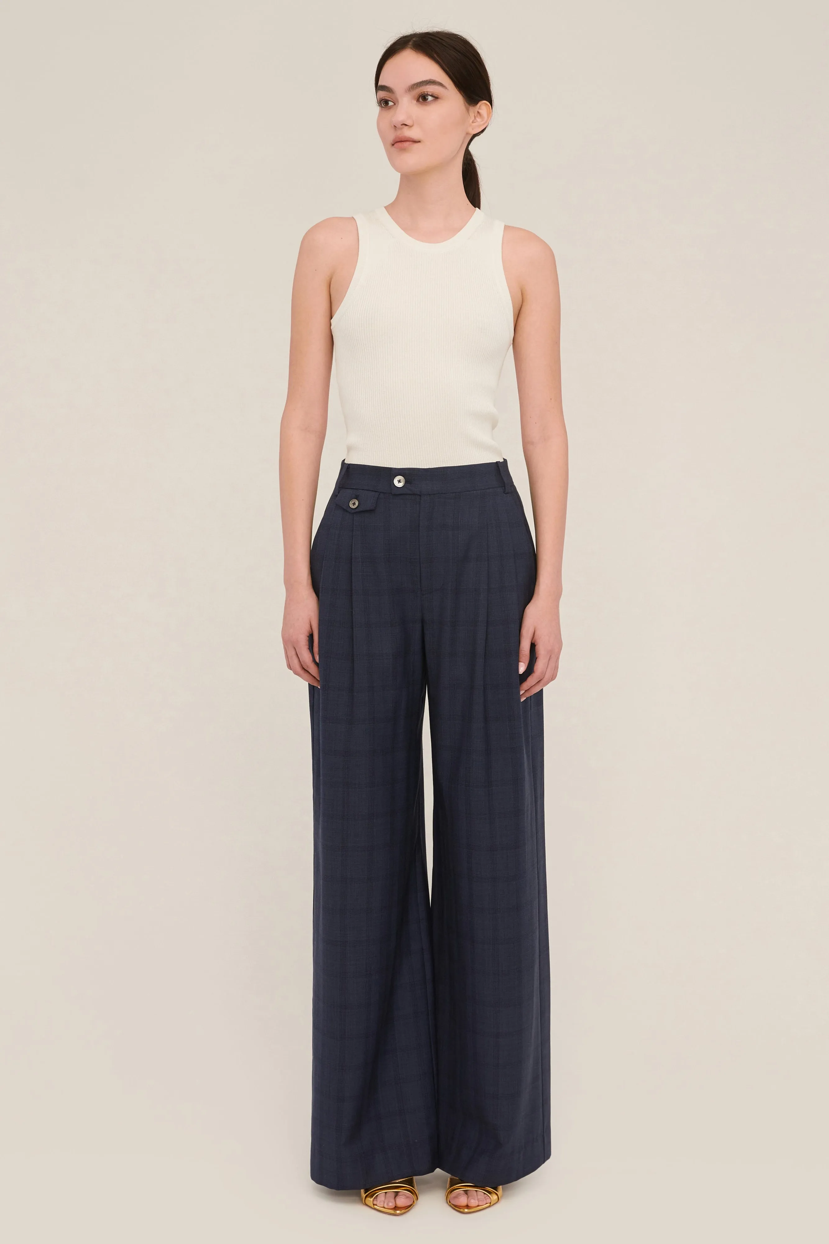 Palmer High Waist Wool Trouser