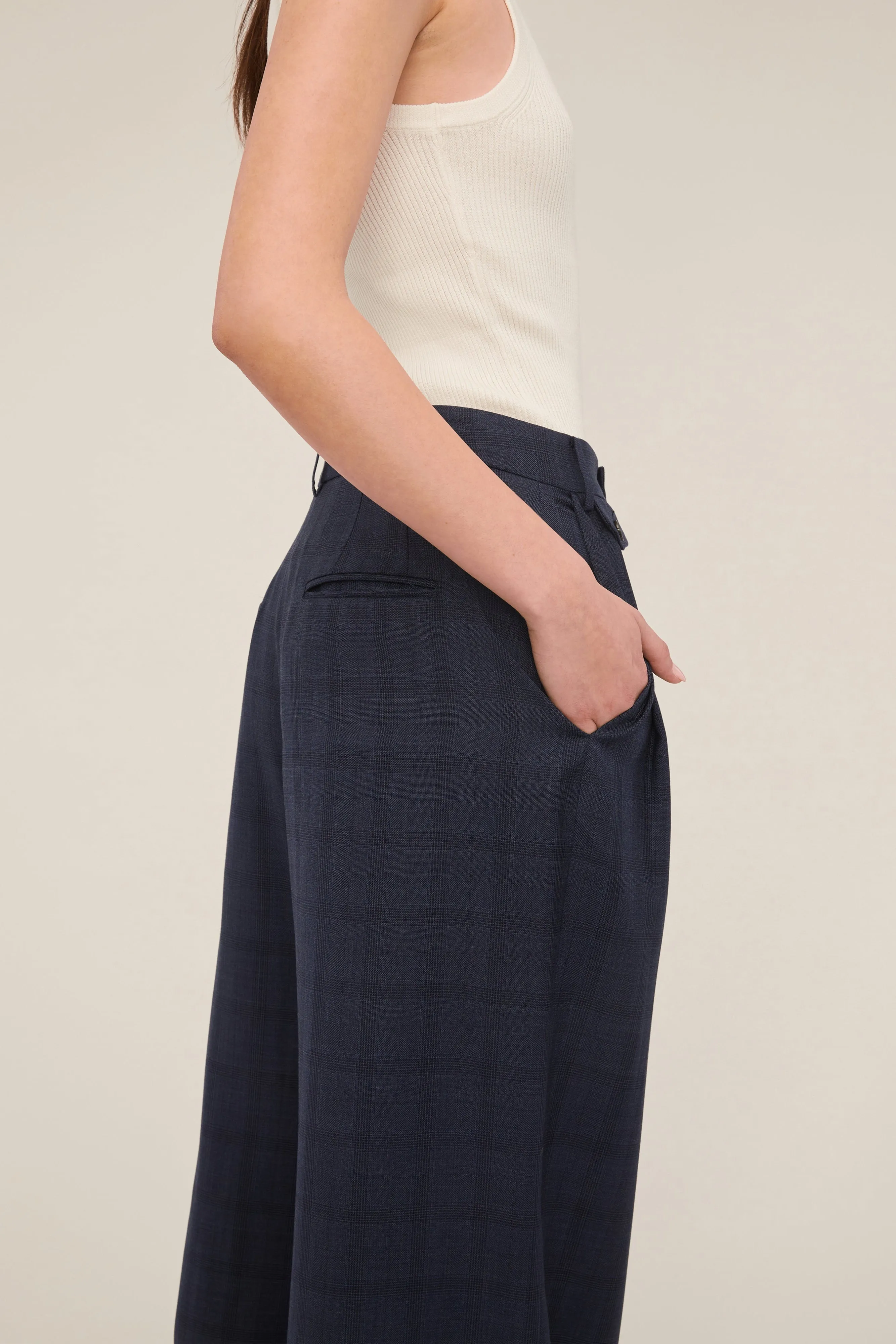 Palmer High Waist Wool Trouser