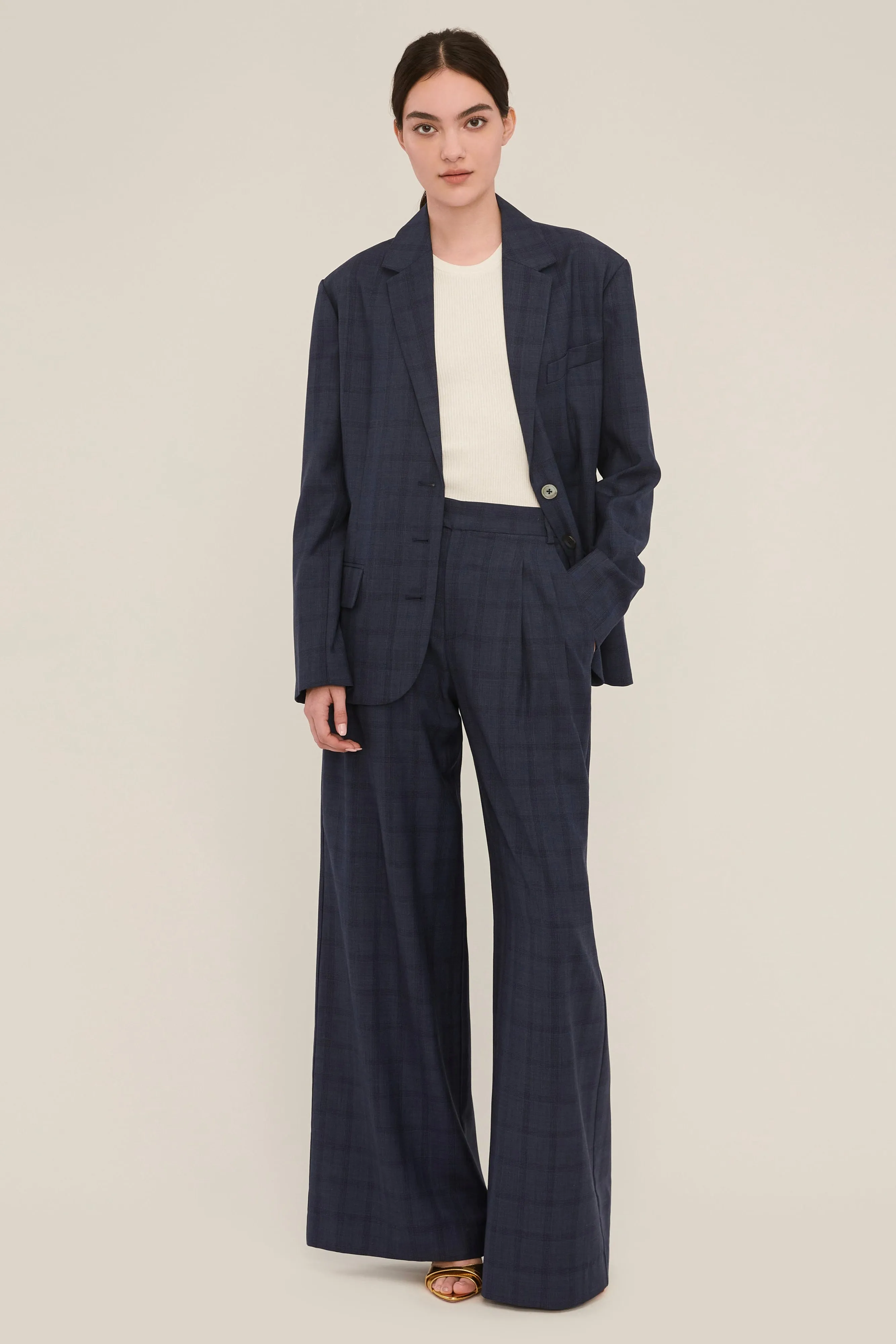 Palmer High Waist Wool Trouser