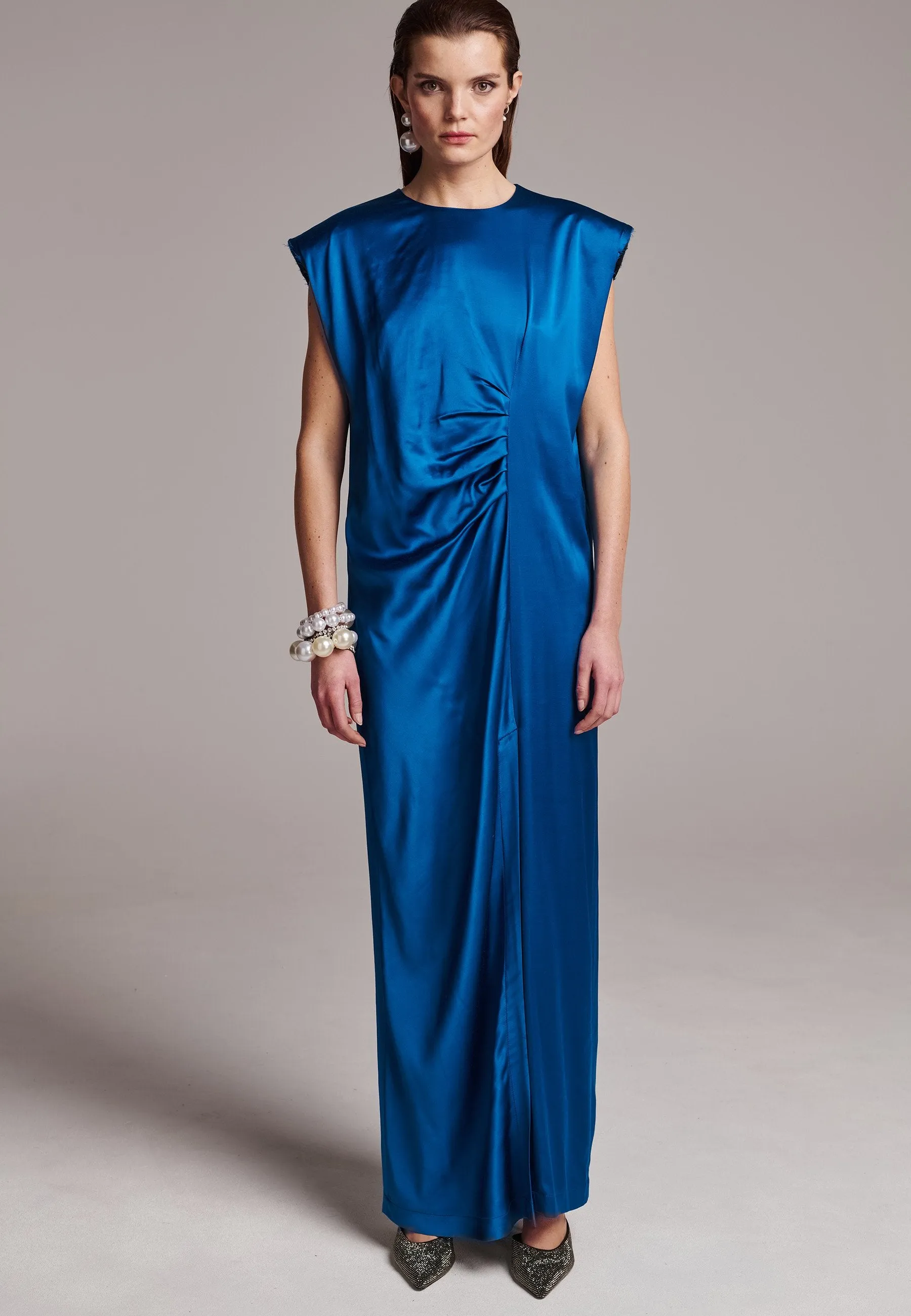 Pearl Long Dress Petrol