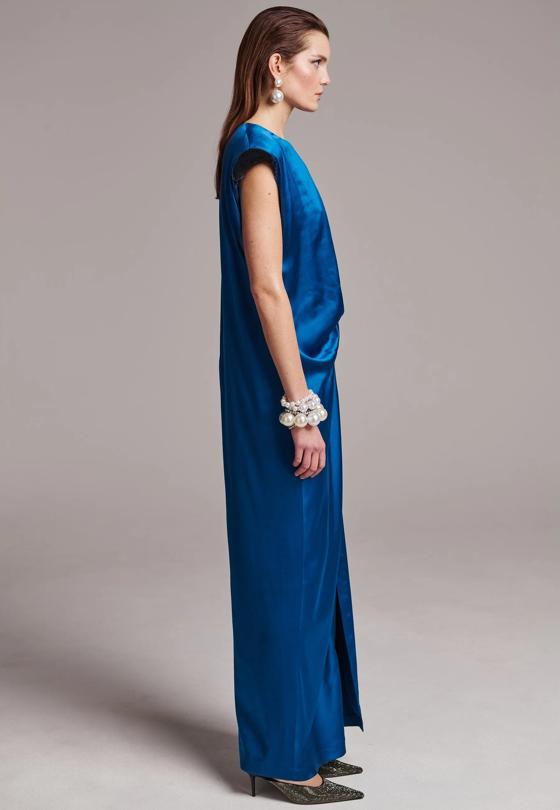 Pearl Long Dress Petrol