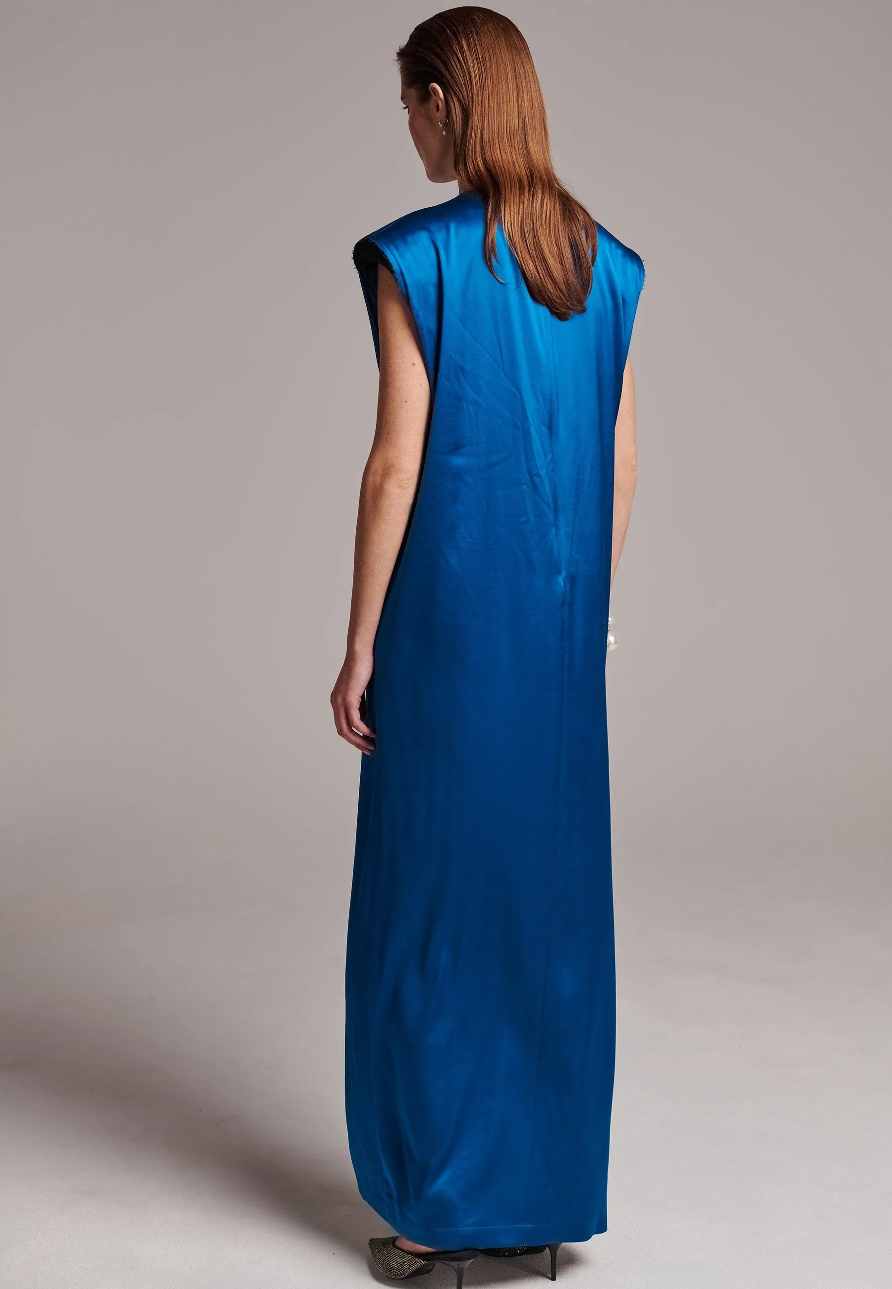 Pearl Long Dress Petrol