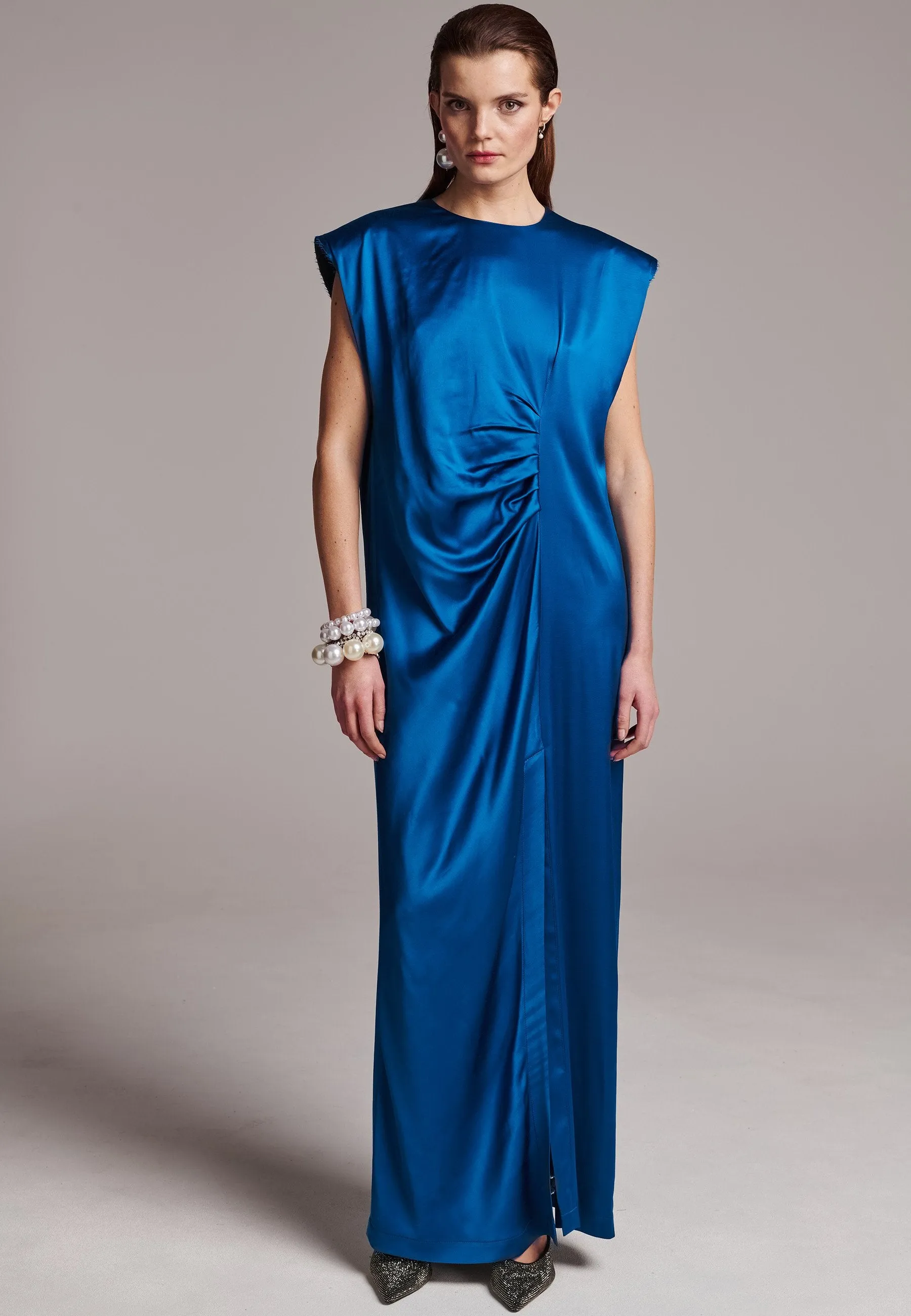 Pearl Long Dress Petrol