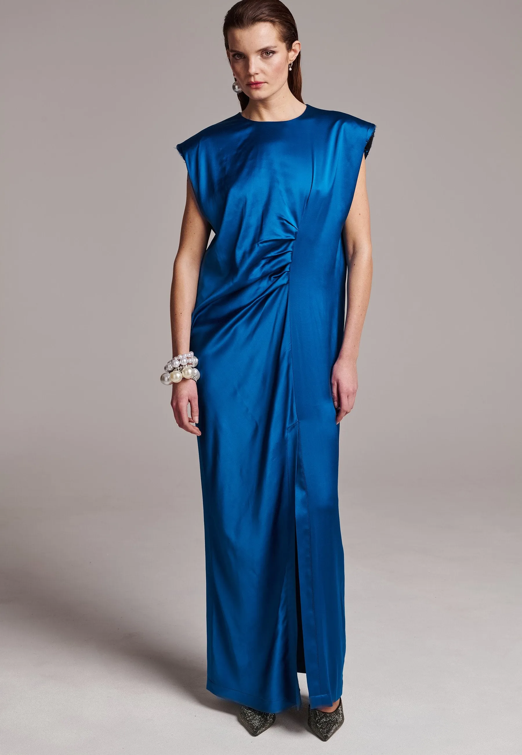 Pearl Long Dress Petrol