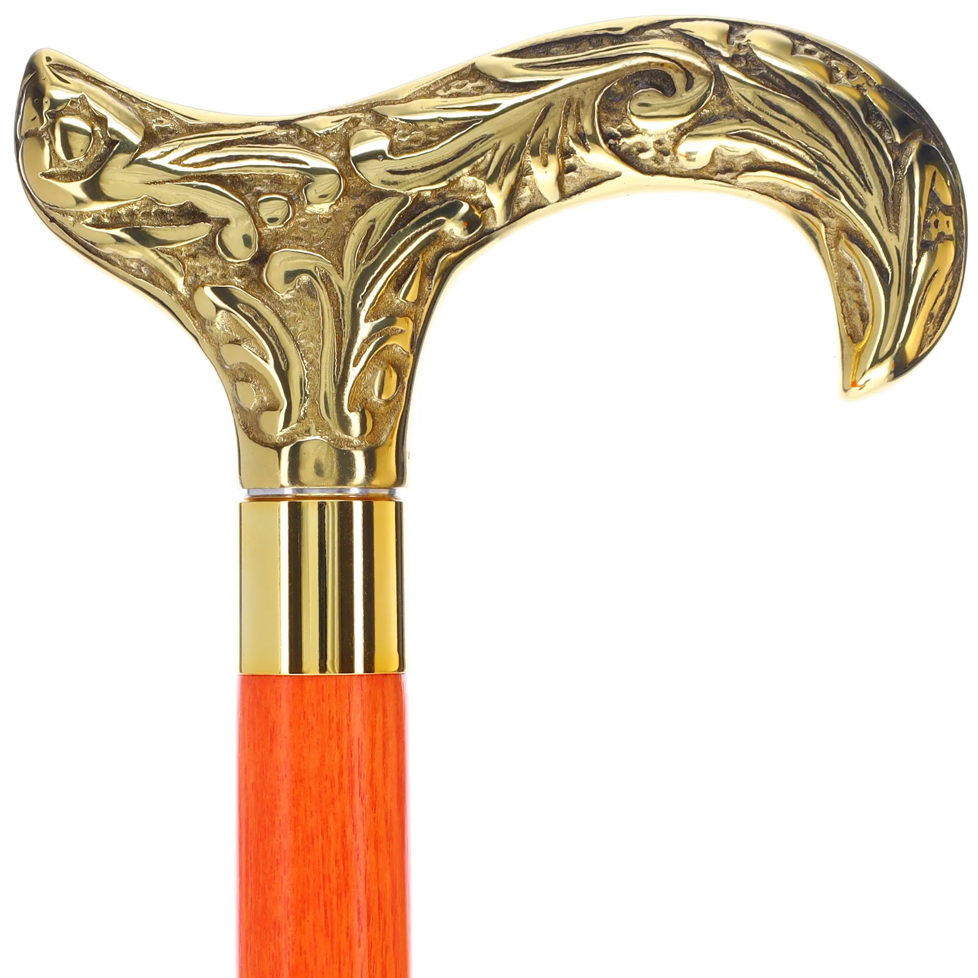 Premium Brass Derby Handle Cane: Stained Custom Color Shaft